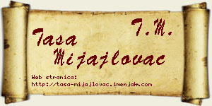 Tasa Mijajlovac vizit kartica